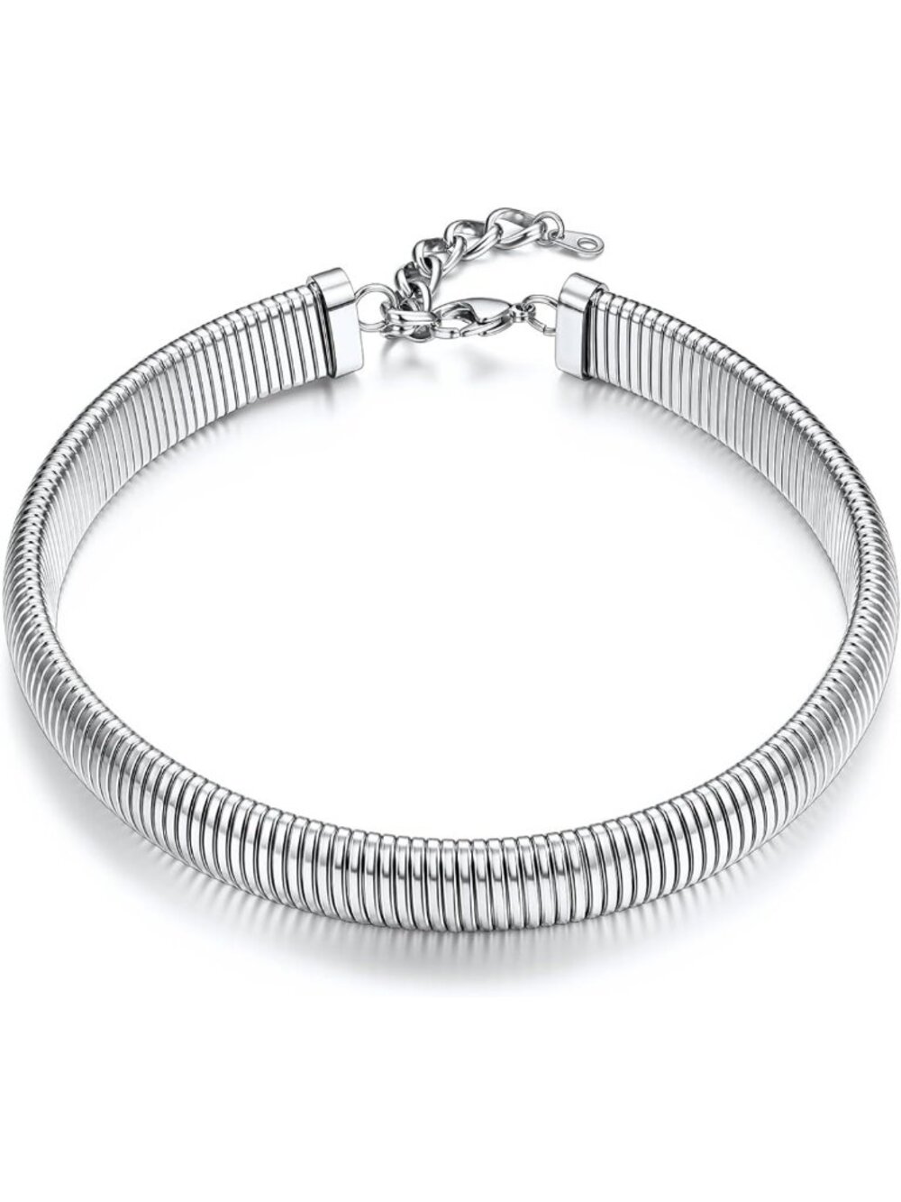 Chunky Chain Choker for Women | Stainless Steel Snake Link Necklace, Fashion